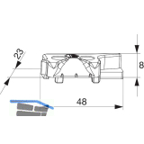 MACO MM Hebeteil PVC 12/20-13, GEALAN/IVAPER/K�MMERLING, links, silber (356398)