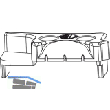 MACO MM Hebeteil f. gegen�berliegende Beschlagsnut, silber, links (355924)