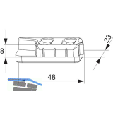 MACO MM Hebeteil PVC 12/20-13, INOUTIC, rechts, silber (354419)