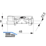 MACO MM Hebeteil PVC 12/20-13, KBE/K�MMERLING, rechts, silber (354421)