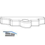 MACO Abdeckkappe Drehlager f. 3-flg. Fenster, Rahmenteil, wei� RAL 9016 (42714)