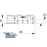 MACO MM Hebeteil PVC 12/20-13, TROCAL Innonova/System 88+,rechts, silber(362179)