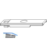 MACO MM Verbindungspl�ttchen f�r Stulpfl�gelgetriebe variabel Euronut, silber