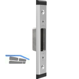 Schlie�platte f�r Mehrfachverriegelungen, Secury 1-flg. mit Endst�cke, Edelstahl