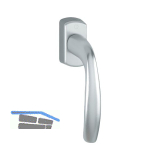 HOPPE Fenstergriff NEW YORK - Secustik, VK 7 x 32 - 42 mm, silber eloxiert