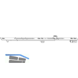 MACO MM Stulpverl�ngerung fix 1 iS, L=235 mm, silber (210496)