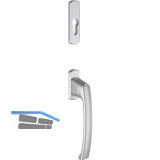 MACO SKB-S/SE/PAS Drehgriff PZ au�en, TS 74-90 mm, Alu silber eloxiert