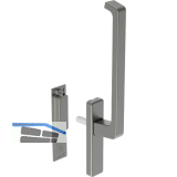 GU HS Drehgriffgarnitur DIRIGENT 180� Griff innen ohne PZ Muschel au�en silber