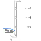 MACO HS Fl�gelpositionierer f�r Kunststoffprofile, silber (102949)