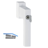 HOPPE Fenstergriff TOULON Sperrzylinder Secustik, VK 32-42 mm, weiss