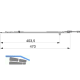 MACO MM Mittelverschluss verl�ngerbar f�r Bodenschwelle 1iS, Gr. 1280V (209882)