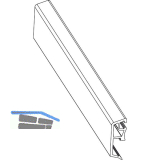 MACO Fiber-Therm Abdeckleiste Holz/Alu f. rahmenlose Fixverglasung, L=2500 mm