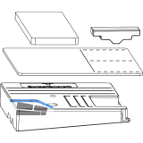 MACO HS Dichtungsplatten-Set m.Entw�sserung, Zwischenprofil 99, links, silber
