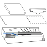 MACO HS Dichtungsplatten-Set m.Entw�sserung, Zwischenprofil 99, rechts, silber