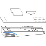 MACO HS Dichtungsplatten-Set m.Entw�sserung, Zwischenprofil 155, links, silber