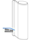 MACO Abdeckung Bandwinkel DTuni, verkehrswei� RAL 9016 (354669)