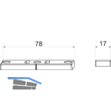 MACO Schlie�teil �ffnungsbegrenzung, f�r Kunststoff- und Aluprofile, silber