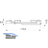 MACO Kippschlie�teil PVC 12/20-13, GEALAN/IVAPER, rechts, silber (33629)