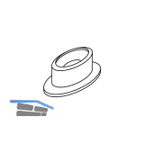 MACO Schnapperrolle f�r Eurofalz 10 x 7 mm, Kunststoff silber (44174)