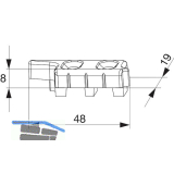 MACO MM Hebeteil PVC 12/20-13, HEROAL, rechts, silber (357393)