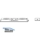 MACO Schnapper 2-flg. ohne Beschlagsnut, Kunststoff silber (57891)