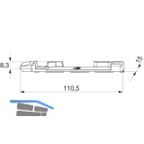 MACO Kippschlie�teil PVC 12/20- 9, ALUPLAST/DECEUNINCK/GEALAN/KBE, rechts,silber