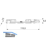 MACO Kippschlie�teil PVC 12/20- 9, ALUPLAST/DECEUNINCK/GEALAN/KBE, links, silber