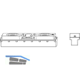 MACO Schnapper 2-flg. f�r Beschlagsnut, Kunststoff silber(55189)