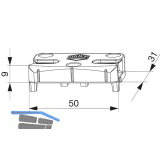 MACO Schlie�teil iS PVC 12/20-13, VEKA, silber (96884)