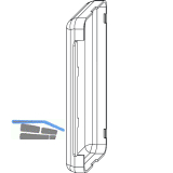 MACO Abdeckkappe Fl�gelteil f. Paumellenband, titan (43803)
