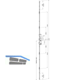 WINKHAUS Mehrfachverriegelungsschloss 5-fach easy-Lock DIN, DM 55, verzinkt