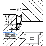 �berschlagdichtung ACF 5473 H, Kunststoff wei�