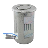 MACO Bodenb�chse versenkt, � 17 mm, H�he 30 mm, verzinkt