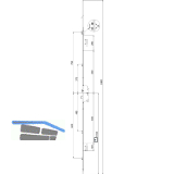 MACO Mehrfachverriegelungsschloss Z-TS 4B PZ92 VK 8 Stulp 16 mm DM 35 silber