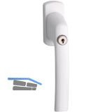 MACO Fenstergriff HARMONY - Sperrzylinder, Alu wei�