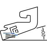 GUTMANN Halter H 60/20 zu Spree-D 24 OF f�r 20�, Kunststoff schwarz