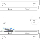 MACO RUSTICO Schlie�zapfenplatten-Garnitur R3, Ladenabstand 17 mm, schwarz