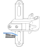 MACO RUSTICO Ladenkreuzband BLR gerade, verstellbar, schwarz (14384)