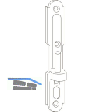 MACO RUSTICO Ladenplattenkloben MV fl�chenb�ndig/gerade, B=20mm, schwarz (56839)