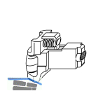 Rollfalle zu Schloss Z-TS, als Ersatz der Standardfalle f�r Pendelt�ren,DM 55 mm