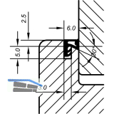 �berschlagdichtung ACF 6020, Kunststoff beige