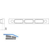 MACO RUSTICO Unterlage f�r Schlie�zapfenplatte R3, 5 mm, schwarz (43627)
