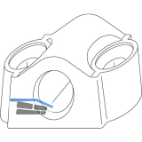 MACO RUSTICO Stangenf�hrung B=36 mm, Kunststoff schwarz (43648)