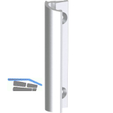 MACO Balkont�rgriff SOFT, L�nge 70 mm, Aluminium silber eloxiert