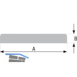 Flachleiste ohne Weichlippe 30mm, nicht selbstklebend, wei�