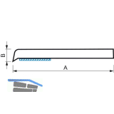 Flachleiste ohne Lippe 80mm selbstklebend, wei�