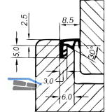 �berschlagdichtung ACF 5891, Kunststoff braun