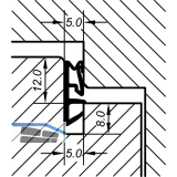 Fl�gelfalzdichtung ACF 5000 H, Kunststoff rustikalbraun