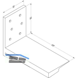 GUTMANN Schwellenhalter SH WESER 75TI Kunststoff schwarz links