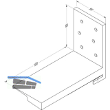 GUTMANN Schwellenhalter SH WESER 75TI Kunststoff schwarz rechts